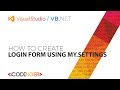 VB.NET - Login Form using My.Settings