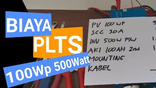 Pasang Panel Surya di Rumah - Biaya PLTS 100WP 500Watt 100Ah