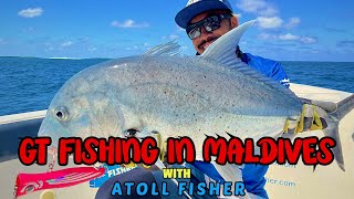 GT POPPING  IN MALDIVES WITH ATOLL FISHER || NOT STOP STRIKE…!!!