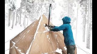 小伙在大暴雪中安家露营，扛冻王名不虚传 雪天露营 野外露营 露营生活 解压 助眠