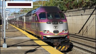 Railfanning Forest Hills Station: Amtrak \u0026 MBTA Commuter Rail Afternoon Rush Hour Trains