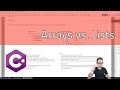 7.4 Differences between Arrays & Lists - Learning C#
