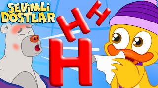 H Harfi - Hi He Ha HAPŞU! 🤧| Sevimli Dostlar Bebek ve Çocuk Şarkıları | Alfabe Şarkıları | Adisebaba