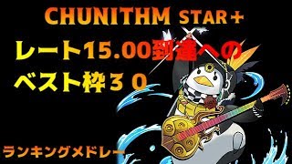 チュウニズムSTAR＋　虹レ到達までのベスト枠30！ランキングメドレー