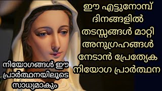 തടസ്സങ്ങൾ മാറ്റി അനുഗ്രഹം ലഭിക്കുന്ന മാതാവിനോടുള്ള പ്രേത്യേക നിയോഗ പ്രാർത്ഥന