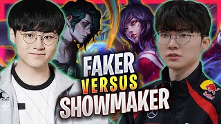 FAKER vs SHOWMAKER! - T1 Faker Plays Ahri MID vs DK ShowMaker Hwei! | Season 202
