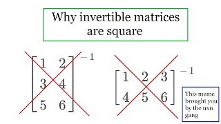 Invertible matrices are square