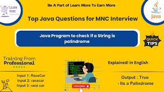 🧠 Java Palindrome Program Explained | Java Coding for QA Automation Interview🔍 | LMTI