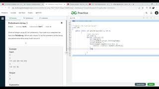 GFG - Palindromic Array using java