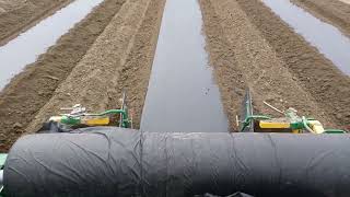 Laying Plastic Mulch For Squash With Rain-Flo 2600