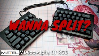 Mistel MD600 RGB ALPHA BT - 60% Split Alice Bluetooth Keyboard. How does it split up?