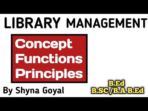 Library Management Concept Functions Principles|B.Ed Sem 1 Notes|B.Sc/B ...