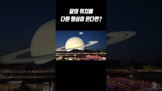 달의 위치에 다른 태양계 행성들이 온다면? (밤 하늘 버전) #Shorts