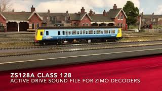 ZS128A Class 128 Activedrive sound file for Zimo decoders. DCC Sound installation by Digitrains.