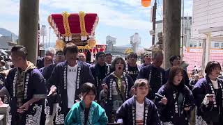 令和6年4月7日淡路島福良八幡神社⛩️春祭り.十軒家だんじり、だんじり唄「梅川」