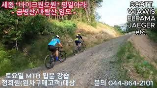 세종 바이크원오원 평일 아라 : 금병산/바람산 임도 MTB라이딩(24.06.26)