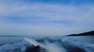 4K Ride a Small Boat From Teshima to Takamatsu in the Setouchi, Seto Inland Sea | Seascape