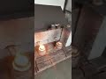 crucible in furnace