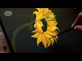 sunflower painting 🌻🌻 acrylic painting for beginners day 42