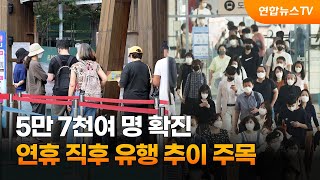 5만7천여 명 확진…연휴 직후 유행 추이 주목 / 연합뉴스TV (YonhapnewsTV)