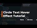 Circle Text Hover Effect | CSS & JS Tutorial