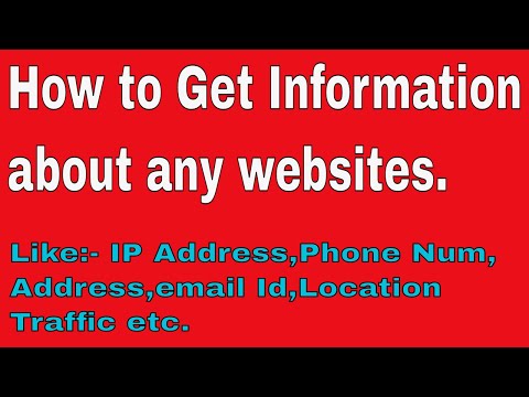 How to find more info about any web sites ? How to find more info about any web sites ?