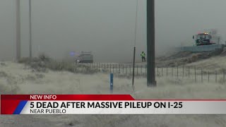 5 killed, dozens taken to hospital after I-25 crash in Pueblo