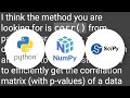 python - how to compute correlation-matrix with nans in data-matrix