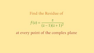 Residue of a Rational Function