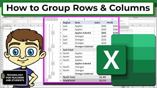 Grouping Rows and Columns in Excel