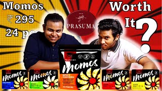 We Tried Frozen Momos For The First Time! | Price, Quantity and Taste | Complete Prasuma Momo Review