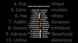 Explore These English Synonyms
