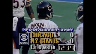 1990 NFC Divisional Playoff - Bears vs. Giants HD