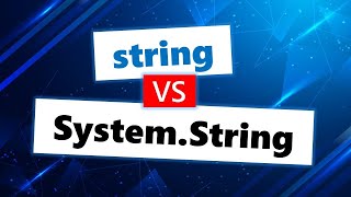 Difference between string and System.String in C#