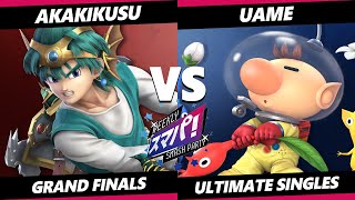 Sumapa 163 GRAND FINALS - Akakikusu (Hero) Vs. uame (Olimar) Smash Ultimate - SSBU