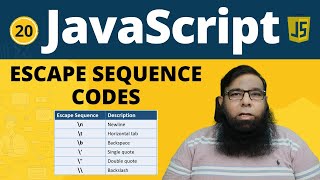 Understanding Escape Sequences in JavaScript | JavaScript Escape Characters Explained | Class 20.