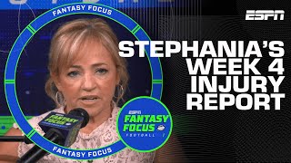 Stephania Bell's Week 4 NFL Fantasy Injury Report | Fantasy Focus 🏈
