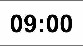 9 Minute Timer with Alarm | 540 Second Countdown Clock