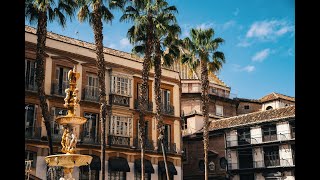 Málaga, Spain:  The historic centre in 4K