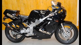 Suzuki GSX-R400(1989) exhaust sound with Yoshimura full exhaust muffler 詳細及び排気音 ヨシムラマフラー音