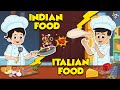 Indian Vs Italian Food | Food Challenge Stories | English Cartoon | Moral Stories | PunToon Kids