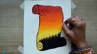 Easy Oil Pastels Drawing by Fun Crafts - Drawing and Painting Tutorials - Magic