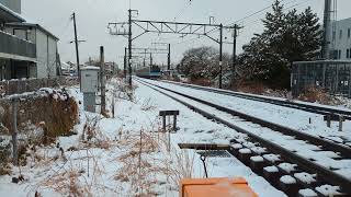 仙石線1521S(M17)石巻行福田用水踏切通過(Jan/10th/2025)