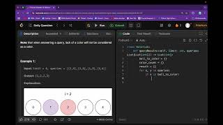 Find the Number of Distinct Colors Among The Balls - Leetcode 3160