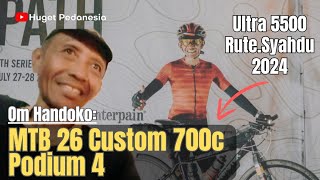 Finish Ke-4 Pake Sepeda MTB 26 Custom 700c Event 5500 Rute Syahdu 2024!