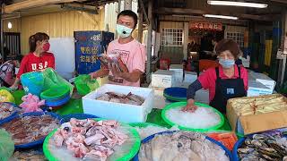 高雄興達港觀光魚市海鮮拍賣 興達港王中皇海鮮叫賣