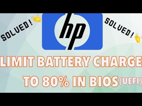 [HP] How To Limit HP Laptop Battery Charge to 80% in BIOS (UEFI) Windows 11/10