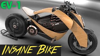 Electric Motorcycle Made From Wood - Newron Motors EV-1