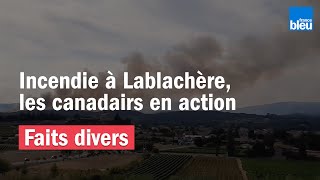 Les pompiers luttent contre deux incendies à Lablachère dans le sud Ardèche