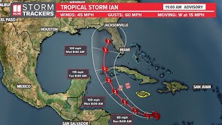 Saturday midday update on Tropical Storm Ian: models and latest track